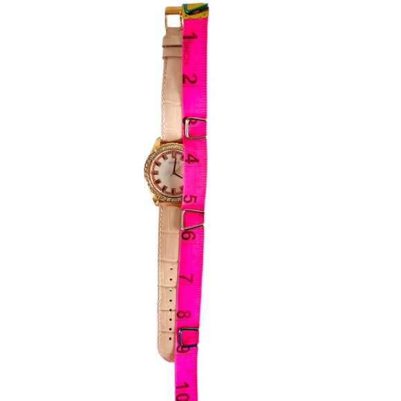 New GUESS SPARKLING PINK LIMITED EDITION 38MM PINK GENUINE LEATHER WATCH - Picture 5 of 10
